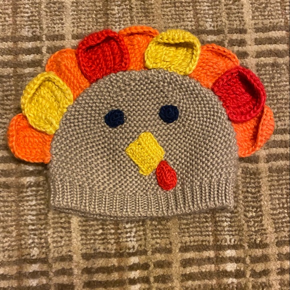 NWOT Turkey/Football/Crown Knit Baby Hats Infant - Picture 2 of 7